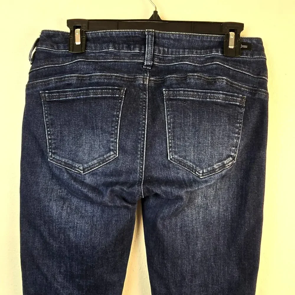 Liverpool Jeans Womens 29 The Hugger Ankle Skinny Mid Rise Dark Wash Preppy Boho